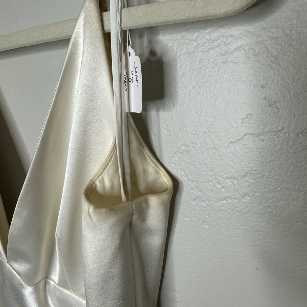 Theia Couture Jean Ivory Satin Wedding Gown - Picture 6 of 16